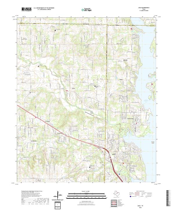 Azle topographic map thumbnail