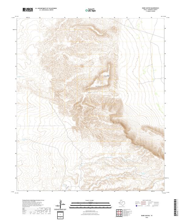 Babb Canyon topographic map thumbnail