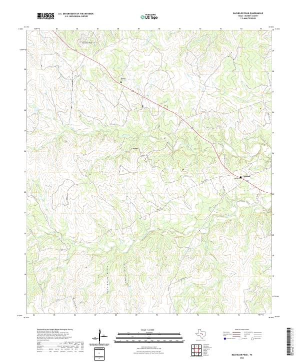 Bachelor Peak topographic map thumbnail