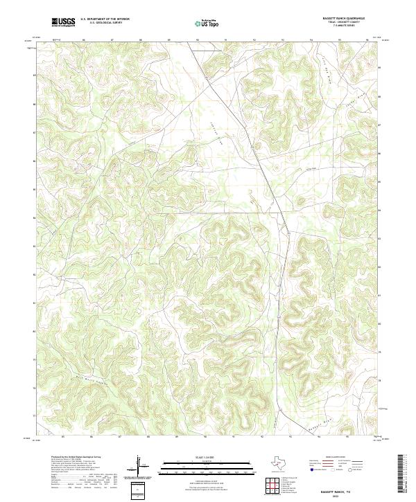 Baggett Ranch topographic map thumbnail