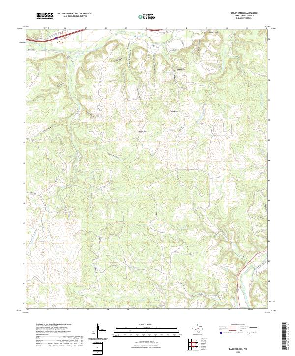 Bailey Creek topographic map thumbnail