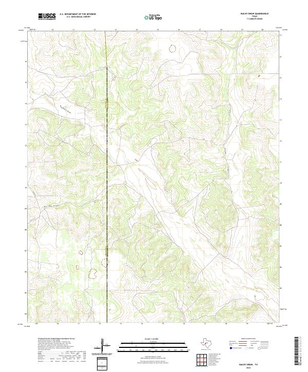 Bailey Draw topographic map thumbnail
