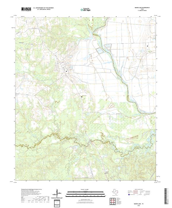 Baker Lake topographic map thumbnail