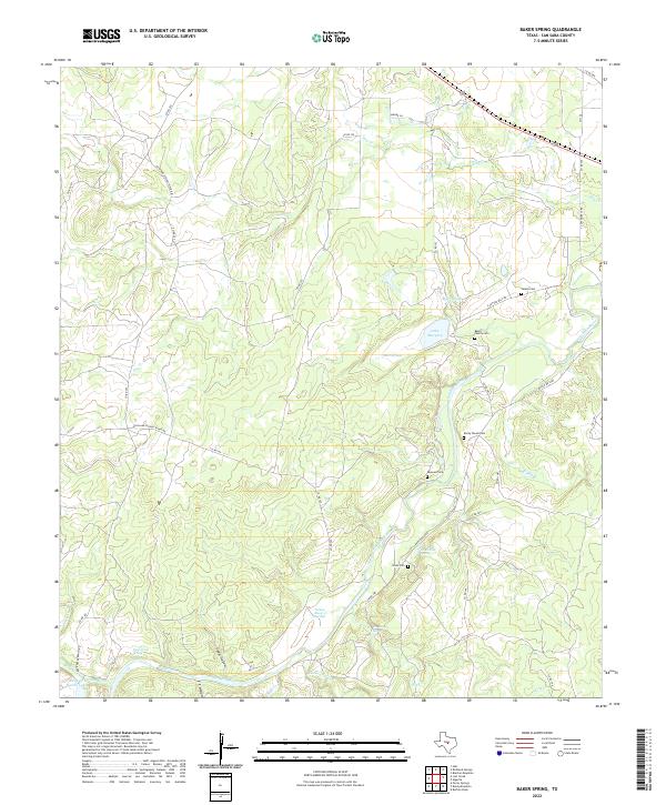 Baker Spring topographic map thumbnail