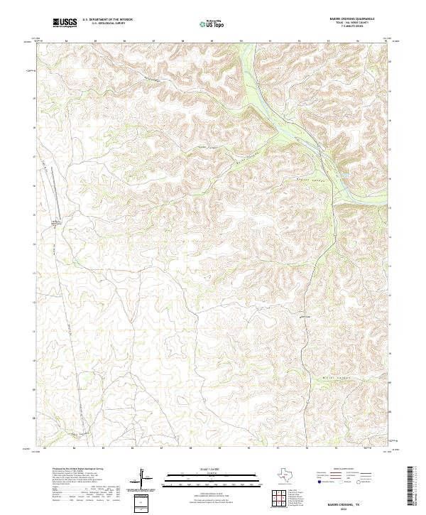 Bakers Crossing topographic map thumbnail