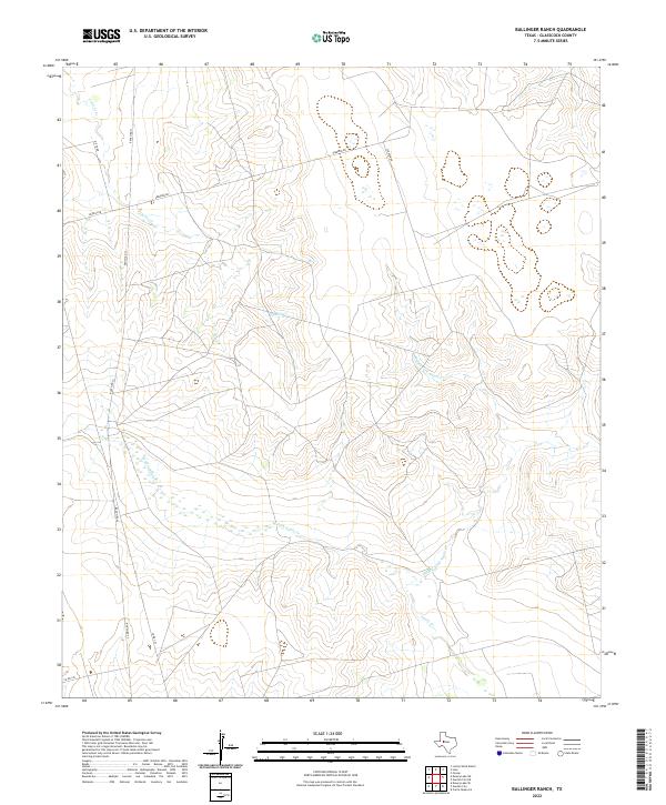 Ballinger Ranch topographic map thumbnail