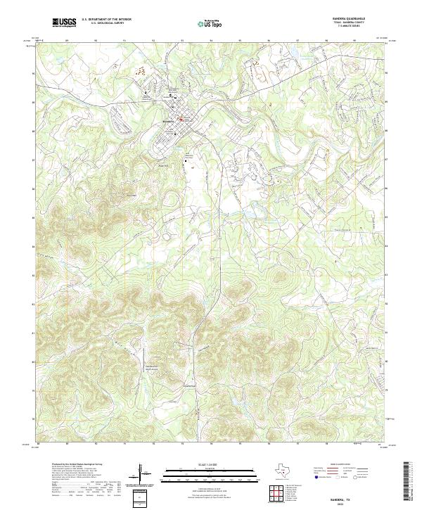 Bandera topographic map thumbnail