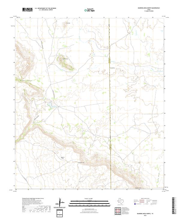 Bandera Mesa North topographic map thumbnail
