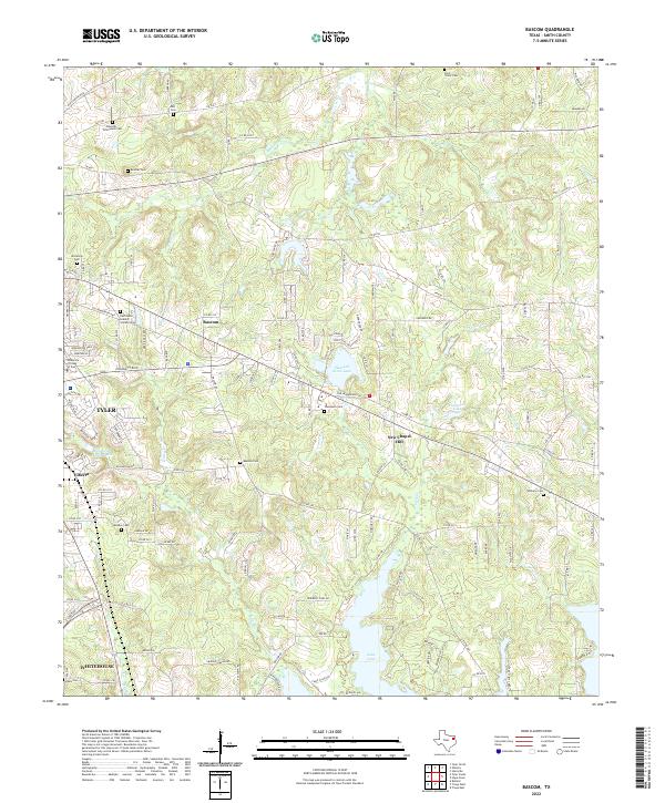 Bascom topographic map thumbnail