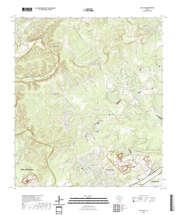 Bat Cave topographic map thumbnail