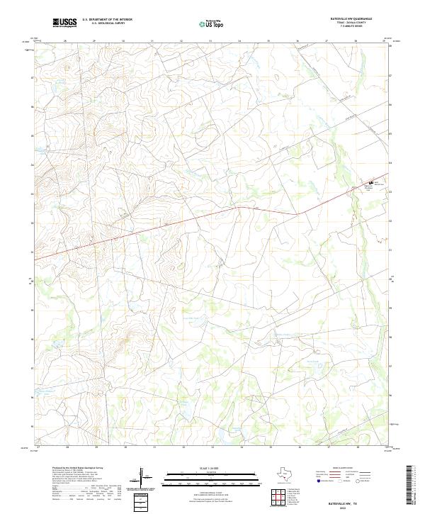 Batesville NW topographic map thumbnail