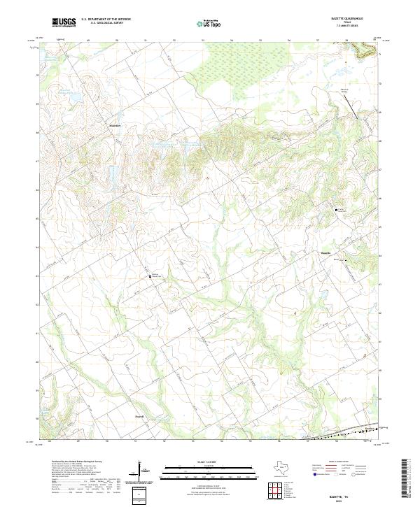 Bazette topographic map thumbnail