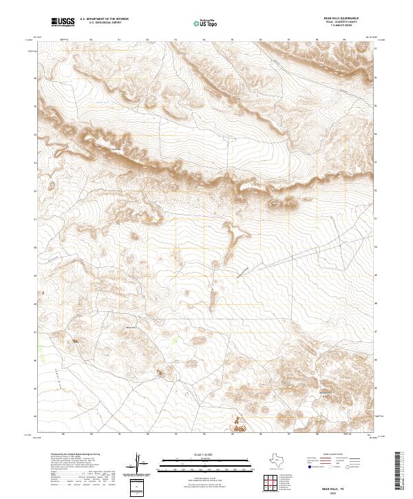 Bean Hills topographic map thumbnail