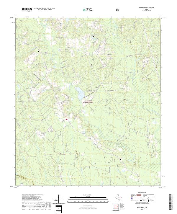 Bear Creek topographic map thumbnail