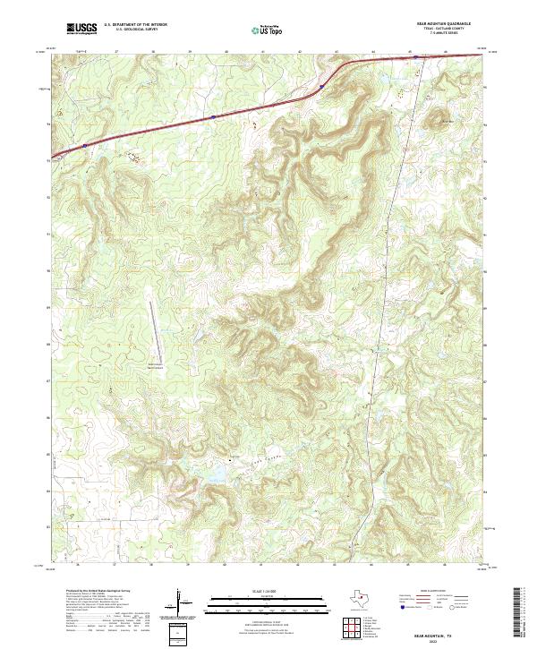 Bear Mountain topographic map thumbnail