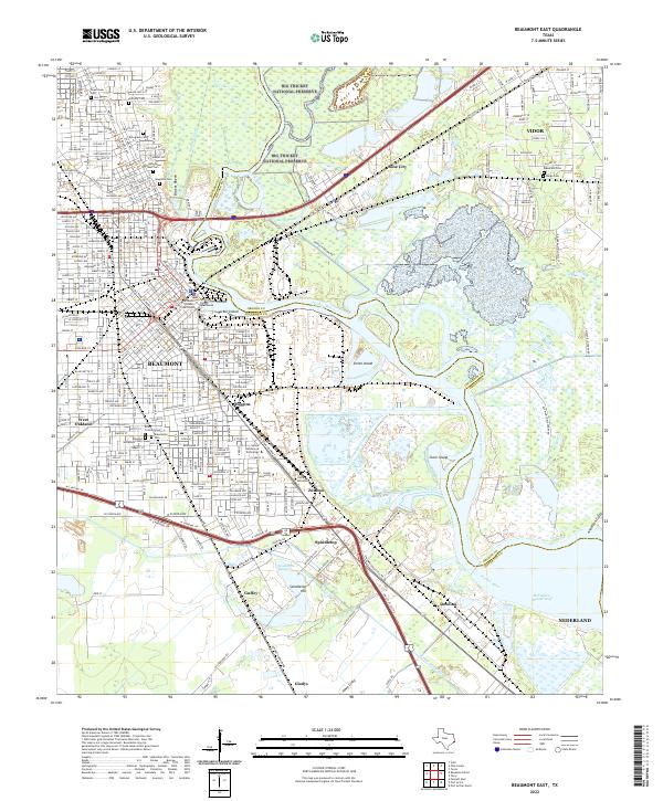 Beaumont East topographic map thumbnail