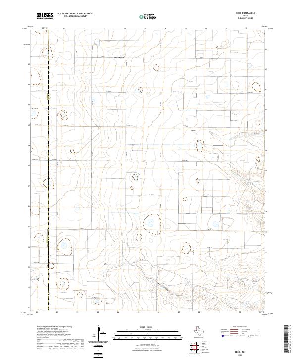 Beck topographic map thumbnail