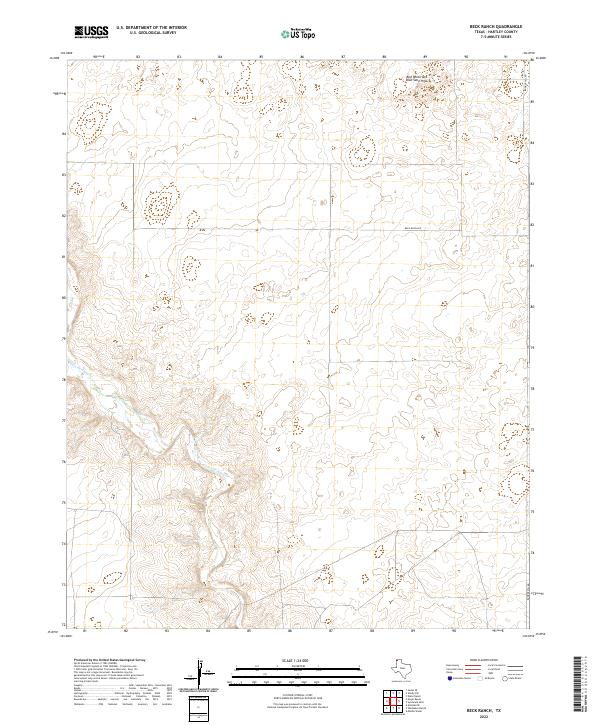 Beck Ranch topographic map thumbnail