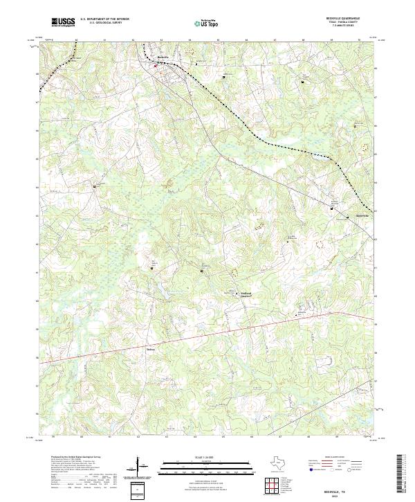 Beckville topographic map thumbnail