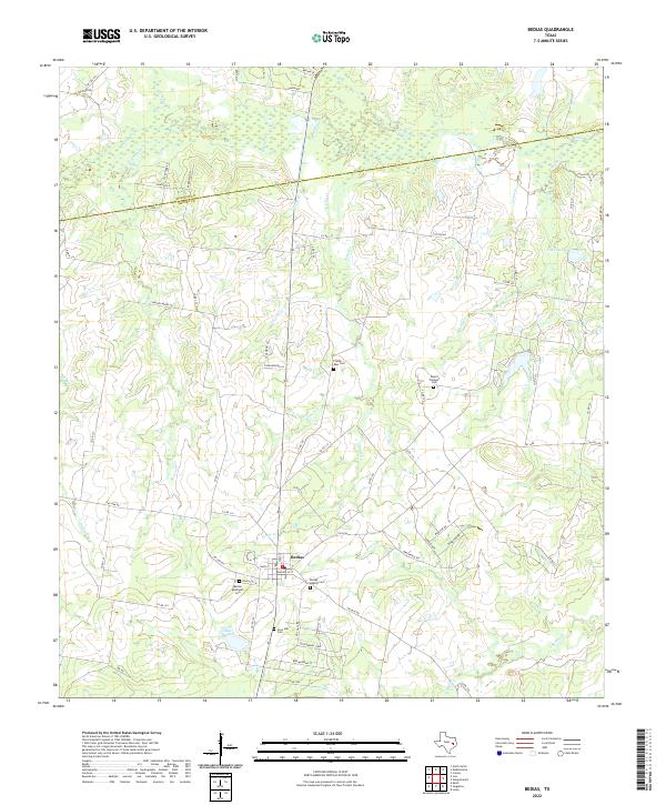 Bedias topographic map thumbnail