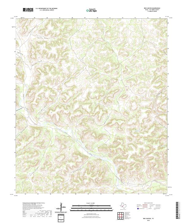 Bee Canyon topographic map thumbnail