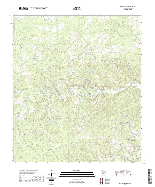 Bee Caves Creek topographic map thumbnail