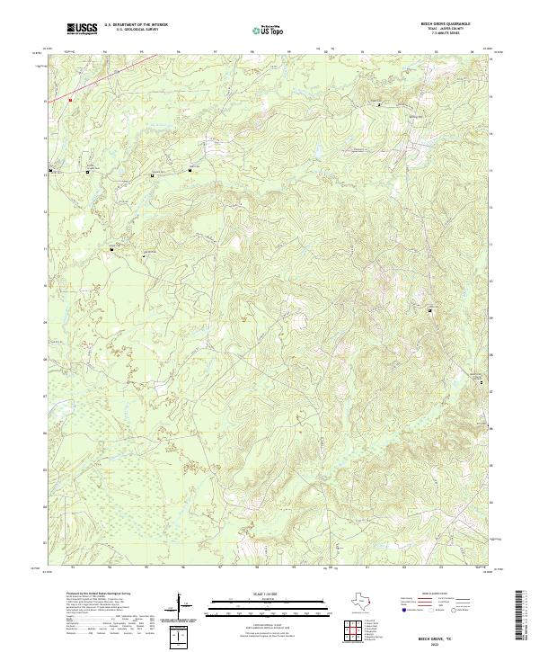 Beech Grove topographic map thumbnail