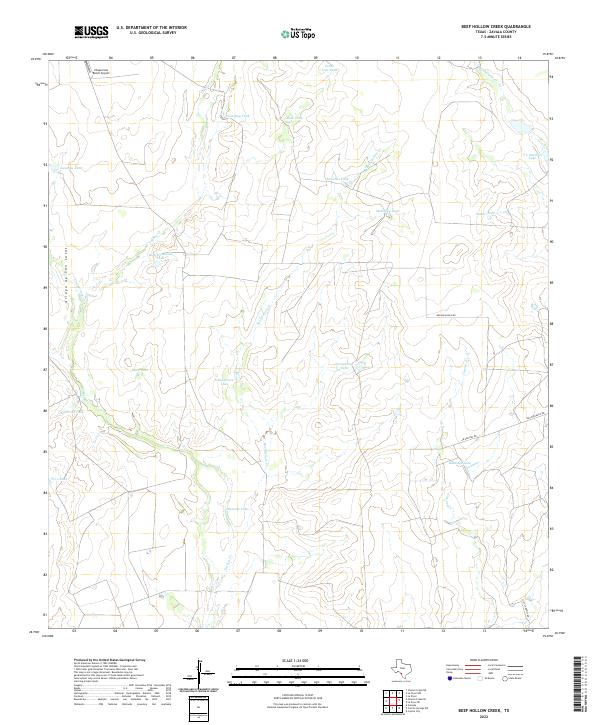 Beef Hollow Creek topographic map thumbnail