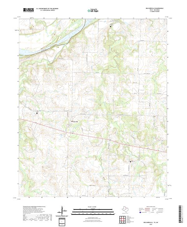 Belcherville topographic map thumbnail