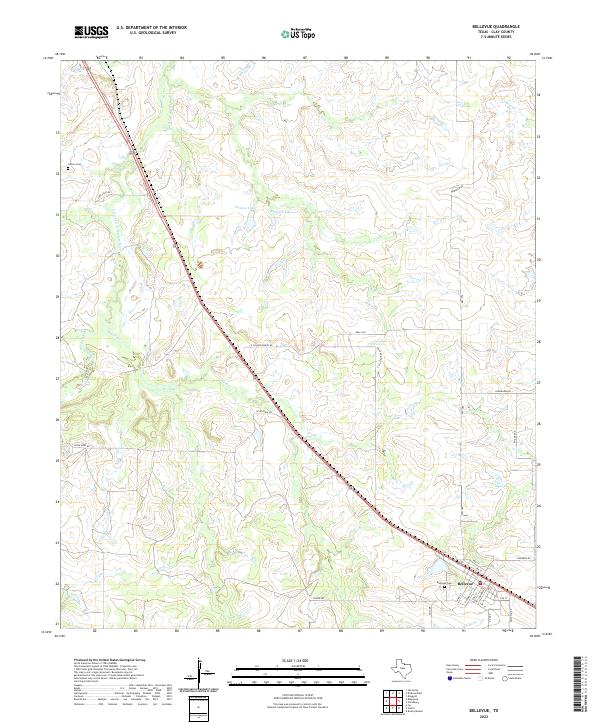 Bellevue topographic map thumbnail