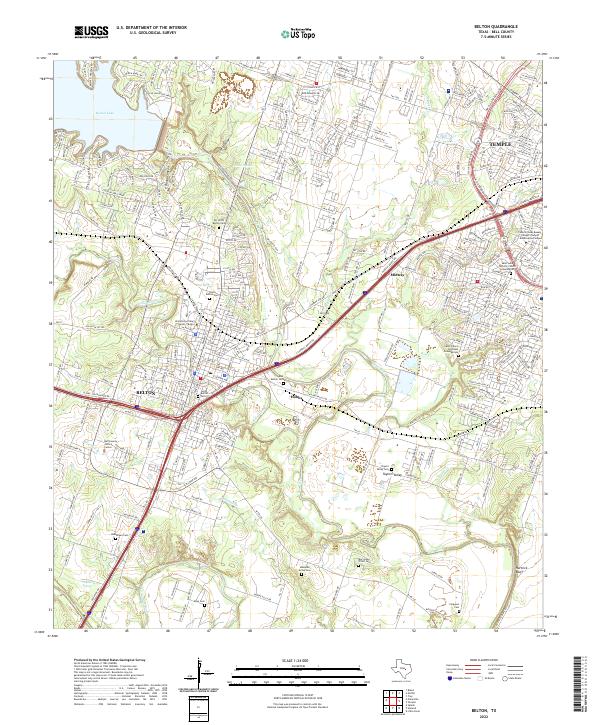 Belton topographic map thumbnail