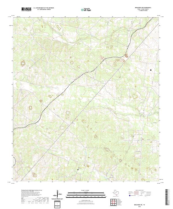 Benavides NE topographic map thumbnail