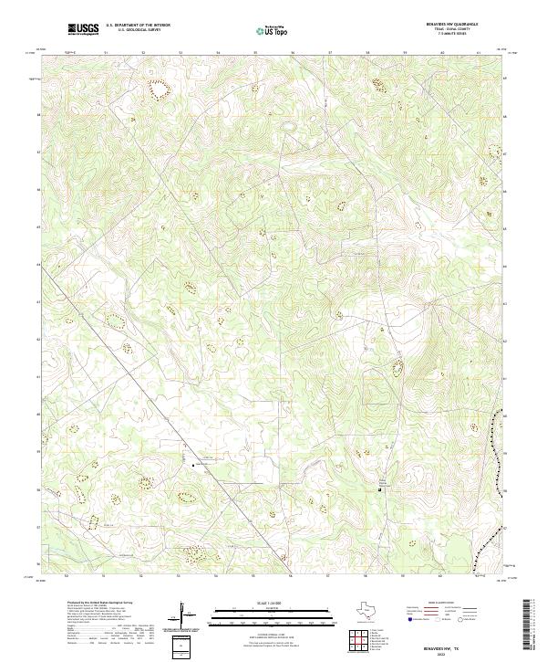 Benavides NW topographic map thumbnail
