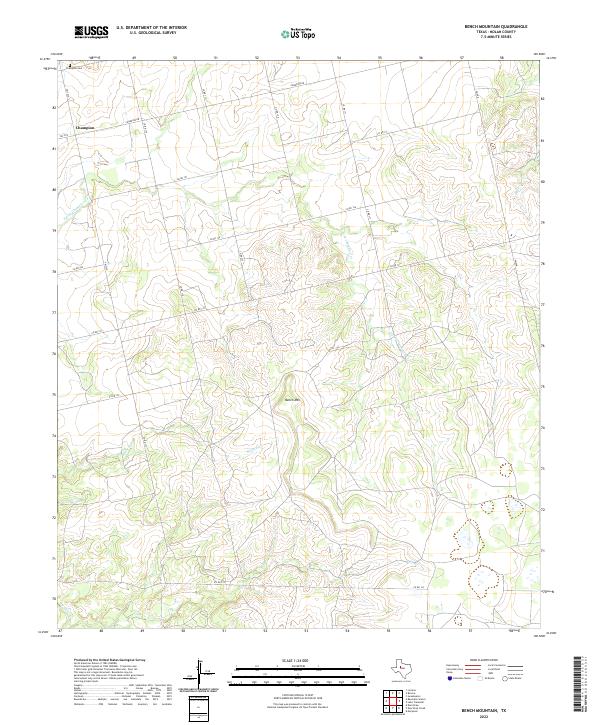 Bench Mountain topographic map thumbnail