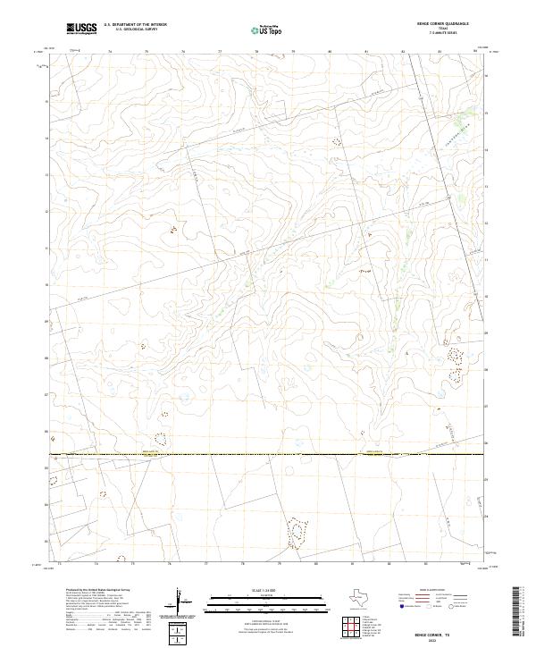 Benge Corner topographic map thumbnail