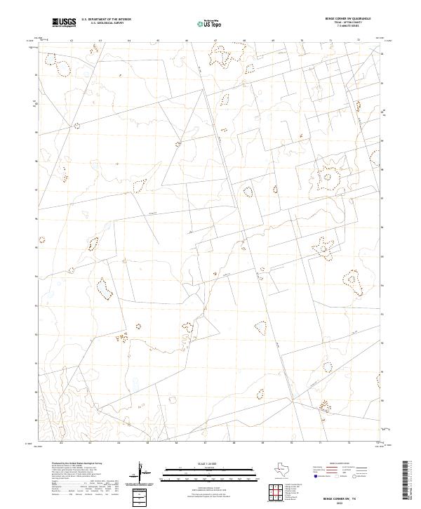 Benge Corner SW topographic map thumbnail