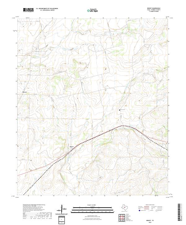 Benoit topographic map thumbnail