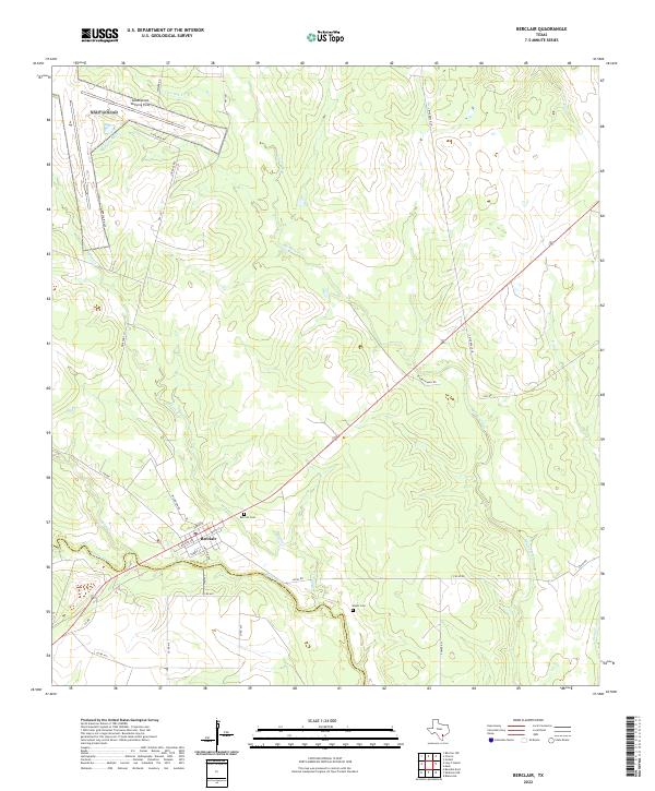 Berclair topographic map thumbnail