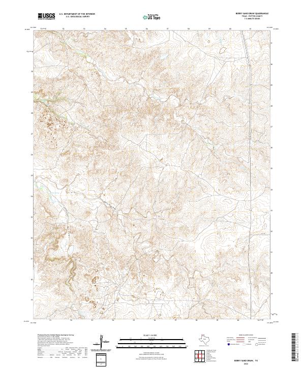Berry Sand Draw topographic map thumbnail