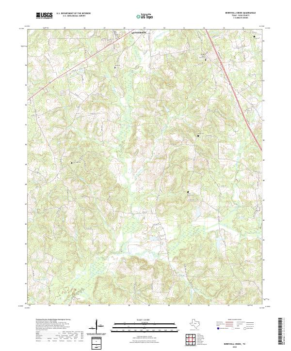 Berryhill Creek topographic map thumbnail