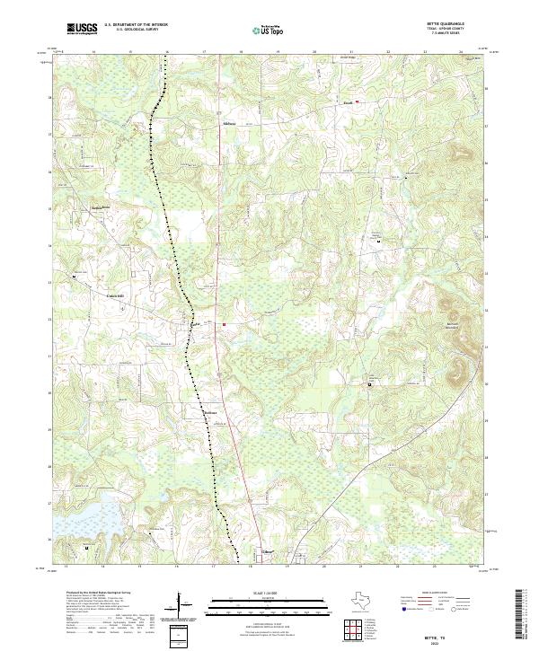 Bettie topographic map thumbnail