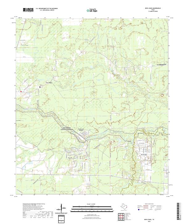 Bevil Oaks topographic map thumbnail