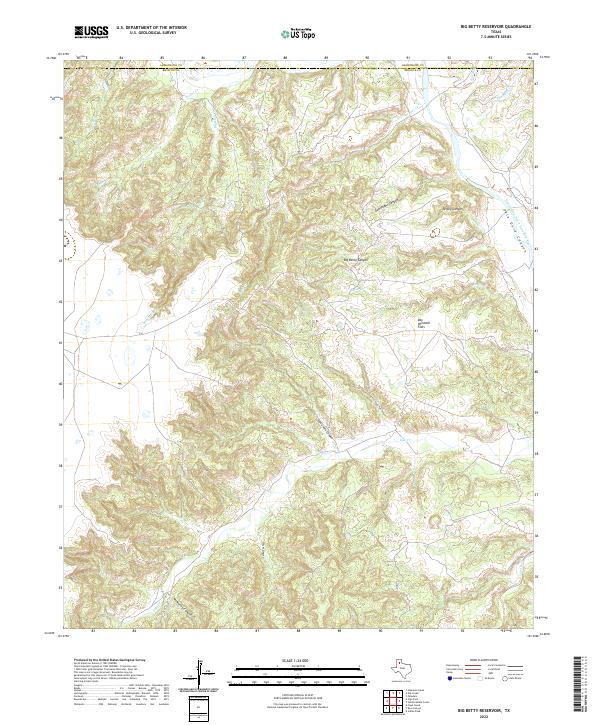 Big Betty Reservoir topographic map thumbnail