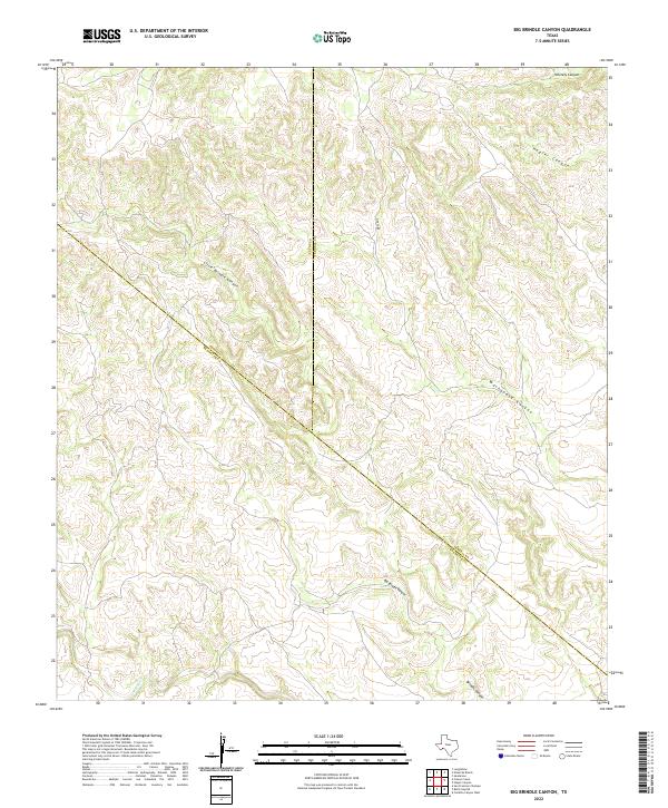 Big Brindle Canyon topographic map thumbnail