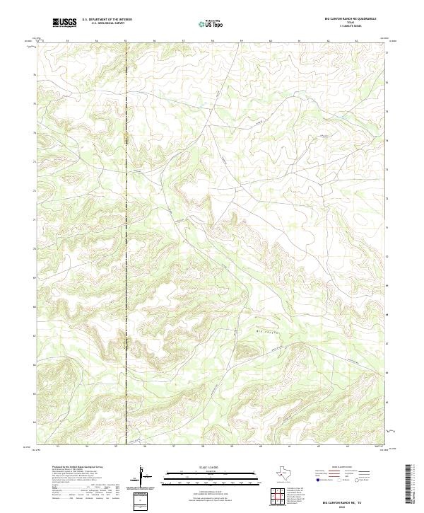 Big Canyon Ranch NE topographic map thumbnail