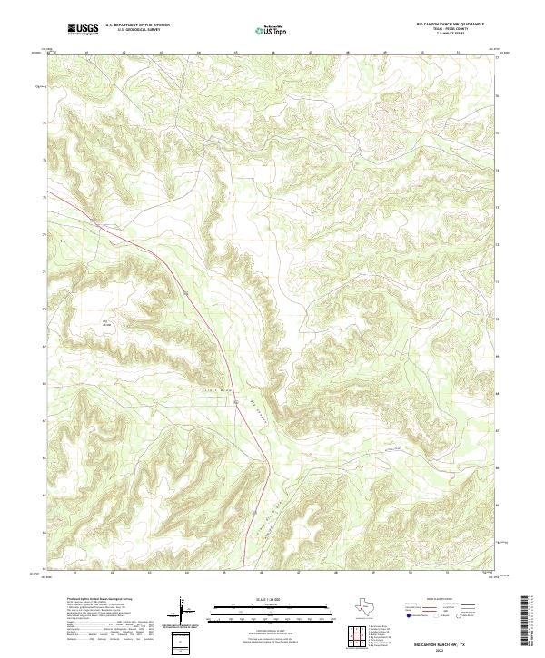 Big Canyon Ranch NW topographic map thumbnail