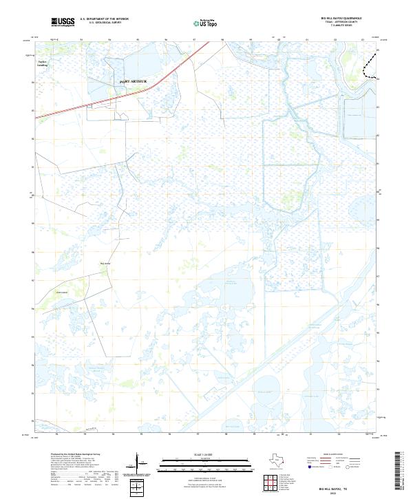 Big Hill Bayou topographic map thumbnail