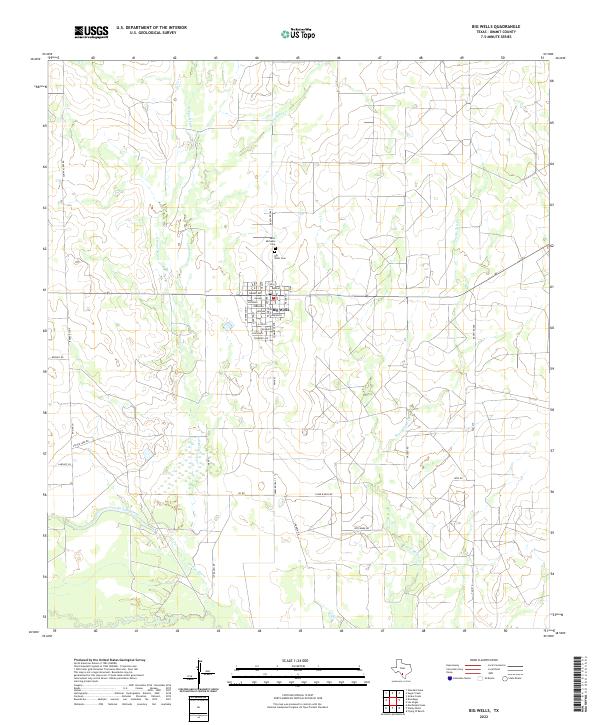 Big Wells topographic map thumbnail