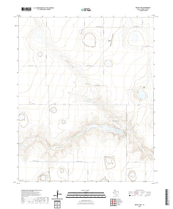 Bivins Lake topographic map thumbnail