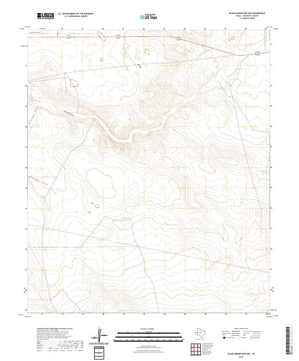 Black Mountains NW topographic map thumbnail